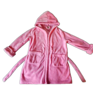Leveret Girls pink fuzzy robe size 5.